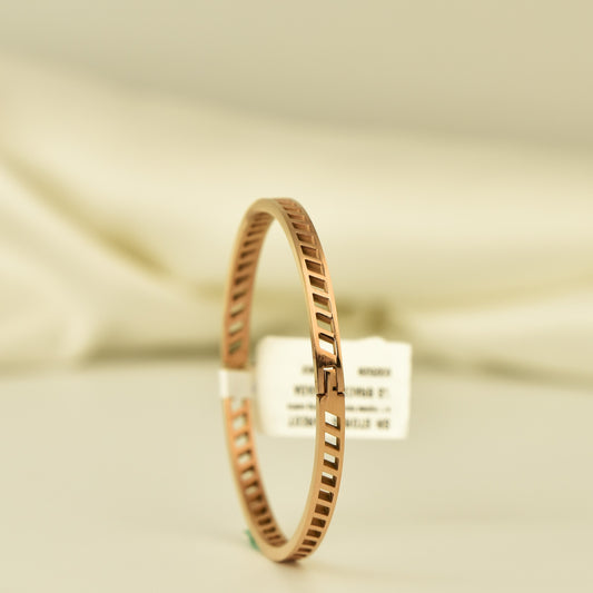 cuff bracelet kada type rose gold polish anti-tarnish minimal western Korean trend